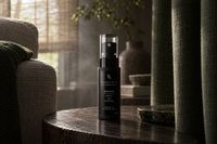 Matcha Ice Cream Spray beside curtains and a sofa