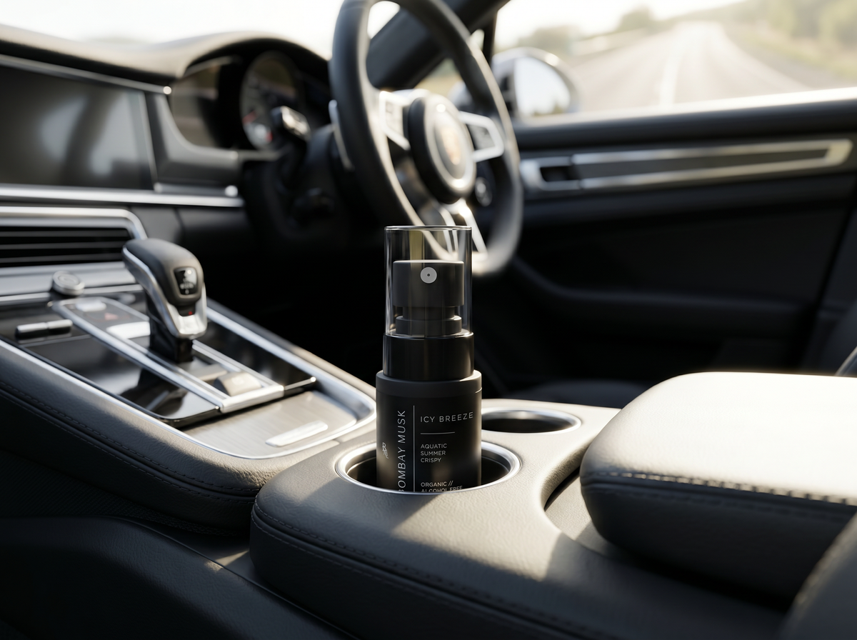 Bombay Musk Icy Breeze in a car console