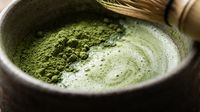 Matcha texture close up